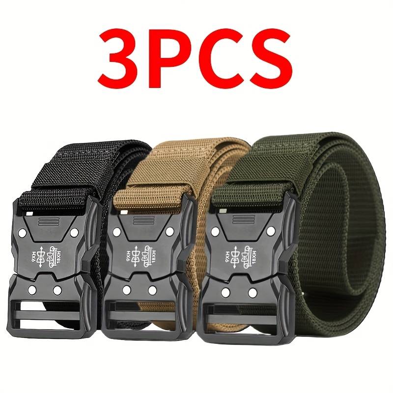 3pcs Men's Fashion Belt, Daily Casual Denim Belt, Perfect For Outdoor And Casual Wear, Perfect For Hiking, Traveling, And Daily Use, Father's Day, Father's Day Gifts