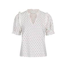 Neo Noir Rosalie Heart Bluse White