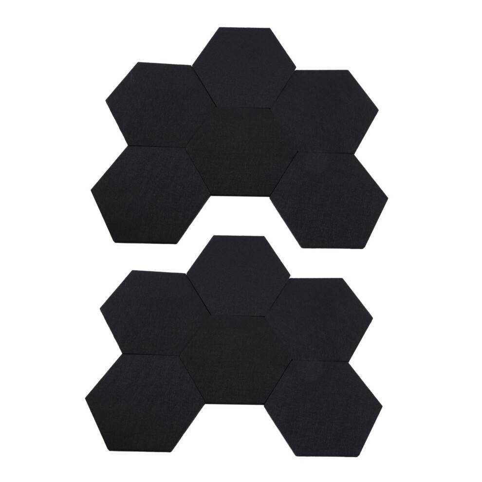 12 Pack Memo Board Decorative Notice Board Hexagon Bulletin Board, Cork Board Tiles,Pin Board Wall Decor