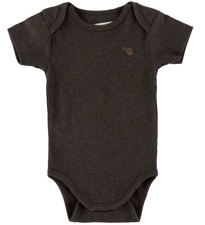 VACVAC Body k/ä - Rib - Carlet - Dark Brown Melange - VACVAC - 56/62 - Body K/Ä