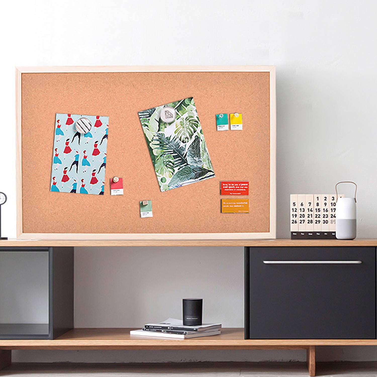 Trä anslagstavla kork tavla memo foton brev meddelande display tavla korktavla för hemmakontor skola restauranger väggdekoration - 30 x 40cm