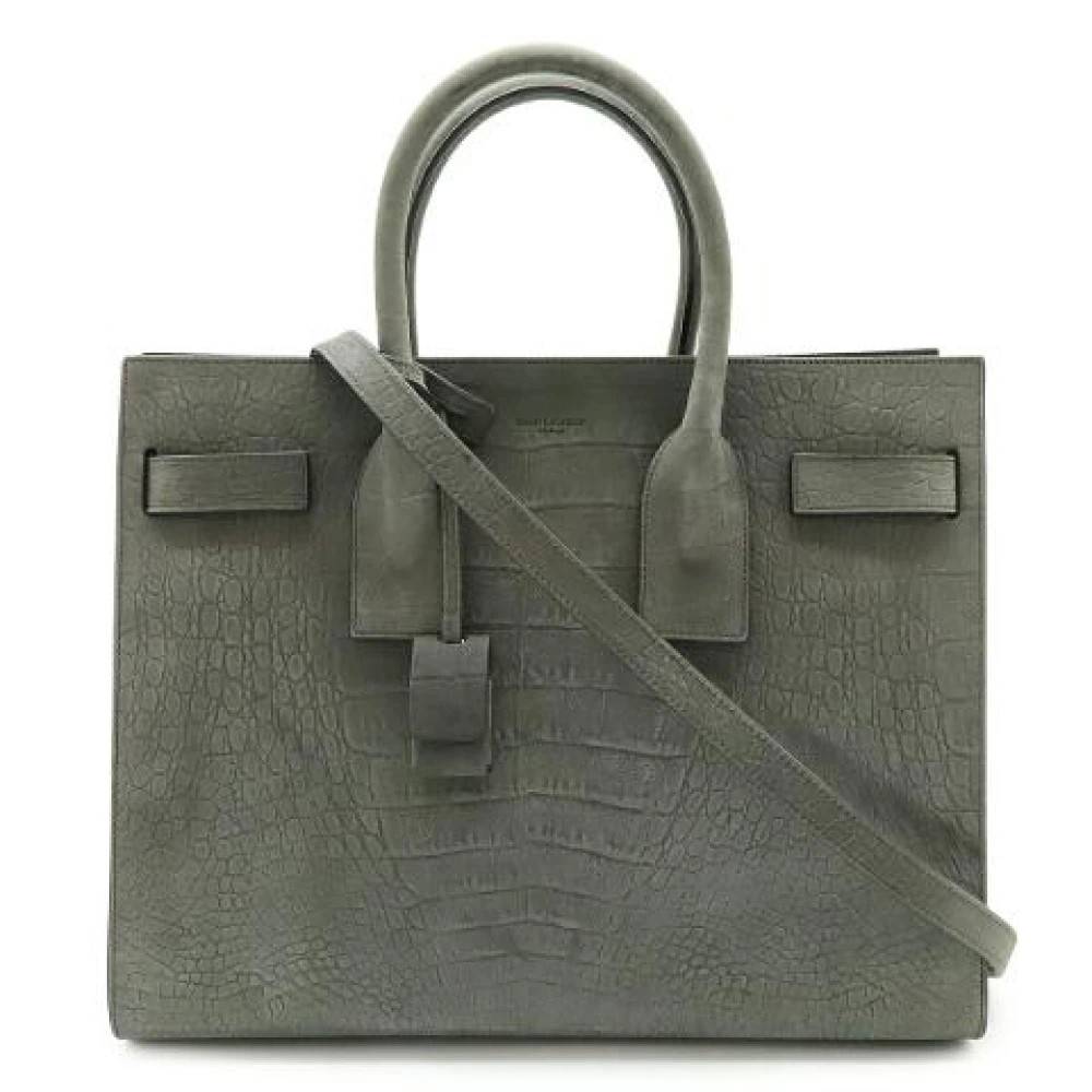 Yves Saint Laurent Vintage Pre-owned Ruskind Håndtaske - Vintage - Dame - Grå - ONE SIZE -