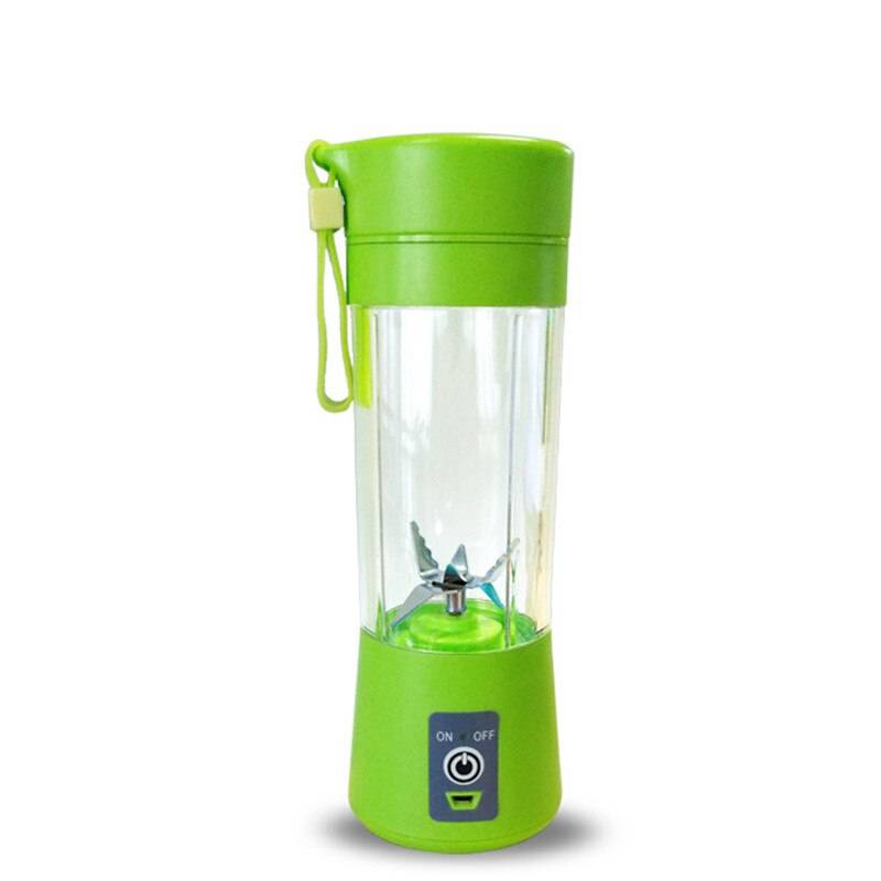 Bärbar juicemixer usb juicepress kopp multifunktion fruktmixer 2 4 6 blad mixer röd svart grön blå pu - Grön