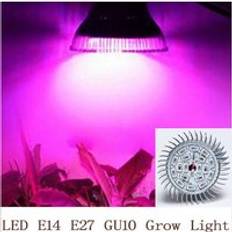 Fullt spektrum 18w led odlingsljus gu10/e14/e27 spotlight lampa glödlampa blomma växthus hydroponics system 110v/220v odlingslåda - Gu10