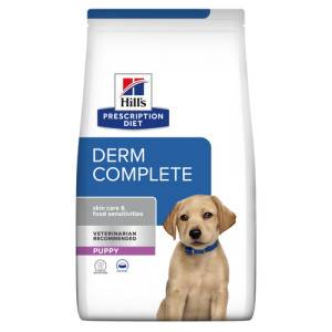 Hill's Prescription Diet Puppy Derm Complete Skin Care & Food Sensitivities valpfoder. Förpackning: 12 kg