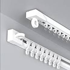 1-5M självhäftande gardinskena tak eller väggfäste, takskena rumsavdelare, självhäftande gardinstång ingen borr, skruvar eller verktyg (Color : Ceiling mounting, Size : 1M)
