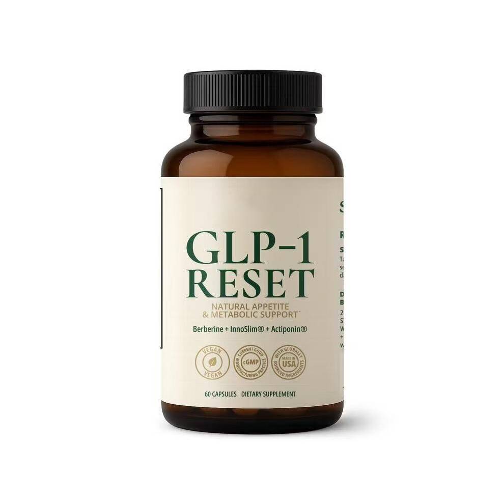 Berberine Herbal Capsules GLP-1 RESET 60 Count Supplement for Weight Loss Blood Sugar Management Metabolic Support