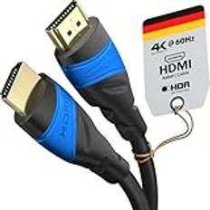 KabelDirekt – 4K HDMI-Kabel – 6m – Finns i 0,15-22,5m – För varje HDMI-anslutning (4K@60Hz, HDMI 2.0, High Speed med Ethernet, TV, Blu-ray, PS5, Xbox Series, Switch – svart)