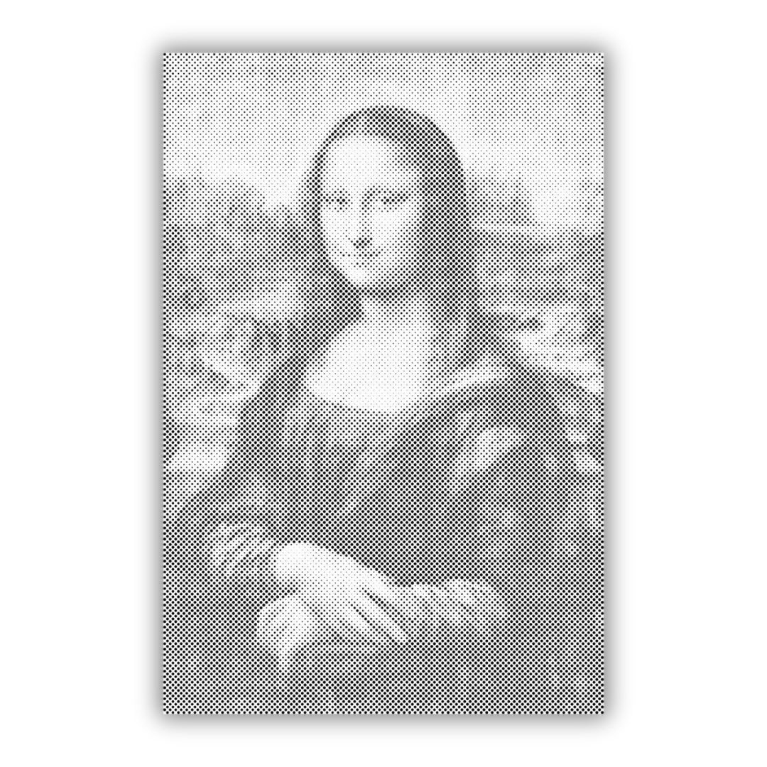 MONA LISA by Leonardo da Vinci | PRICKMÅLNING - 80x120cm (32'' x 47'') / Duk - Utan ram