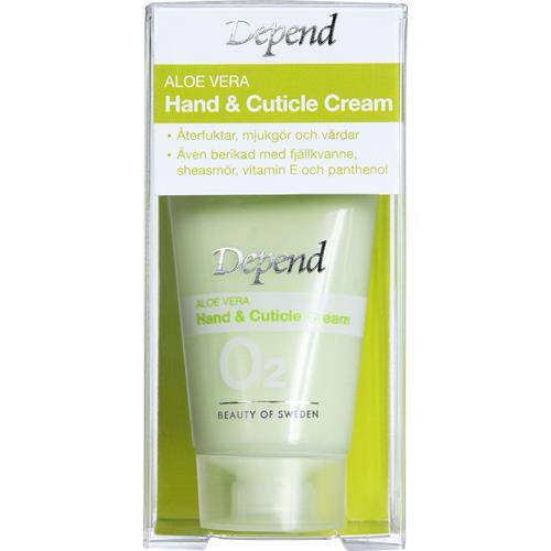 Depend O2 Aloe Vera Hand & Cuticle Cream, 25 ml