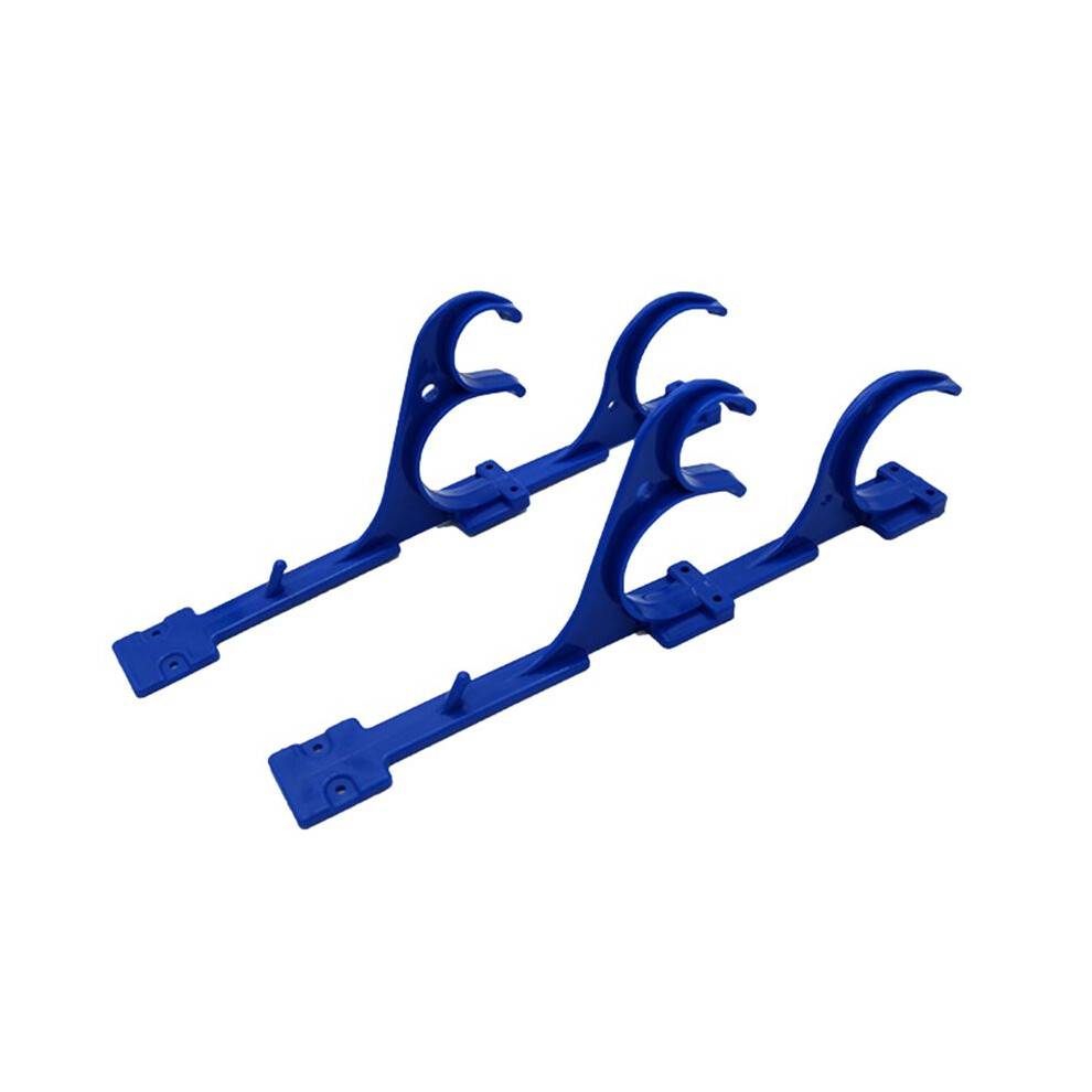Swimming Pool Pole Hanger Set Plastic Durable Multi Function Hooks for Leaf Rakes Skimmers Vacuum Hoses