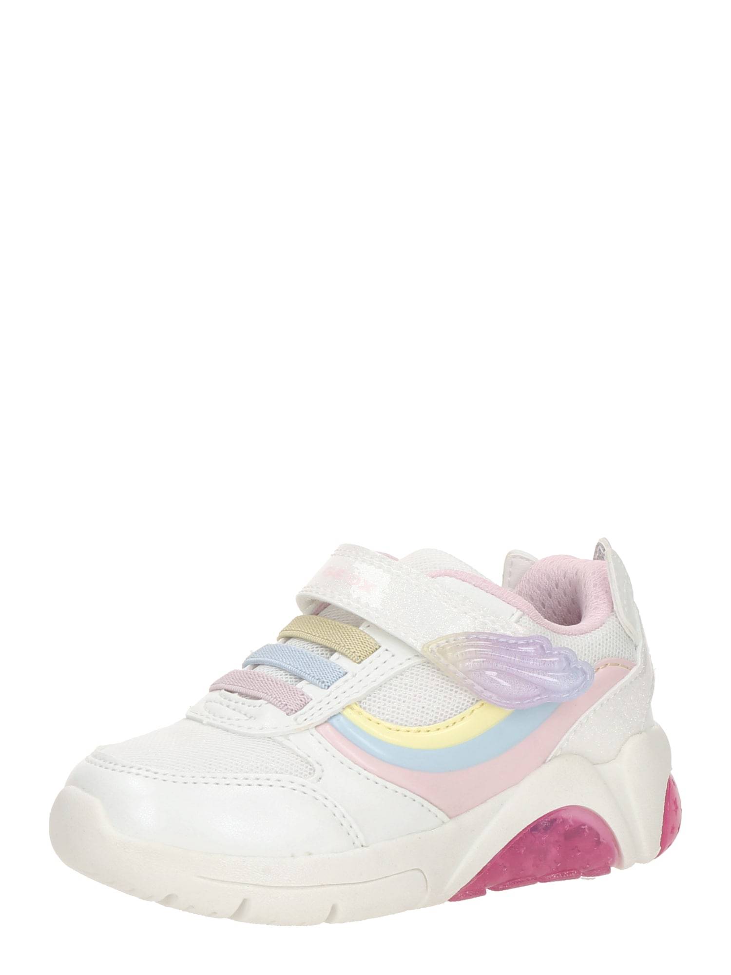 GEOX Sneaker 'FADINLIGHT GIRL' pastellblå / ljusgul / pastellrosa / vit