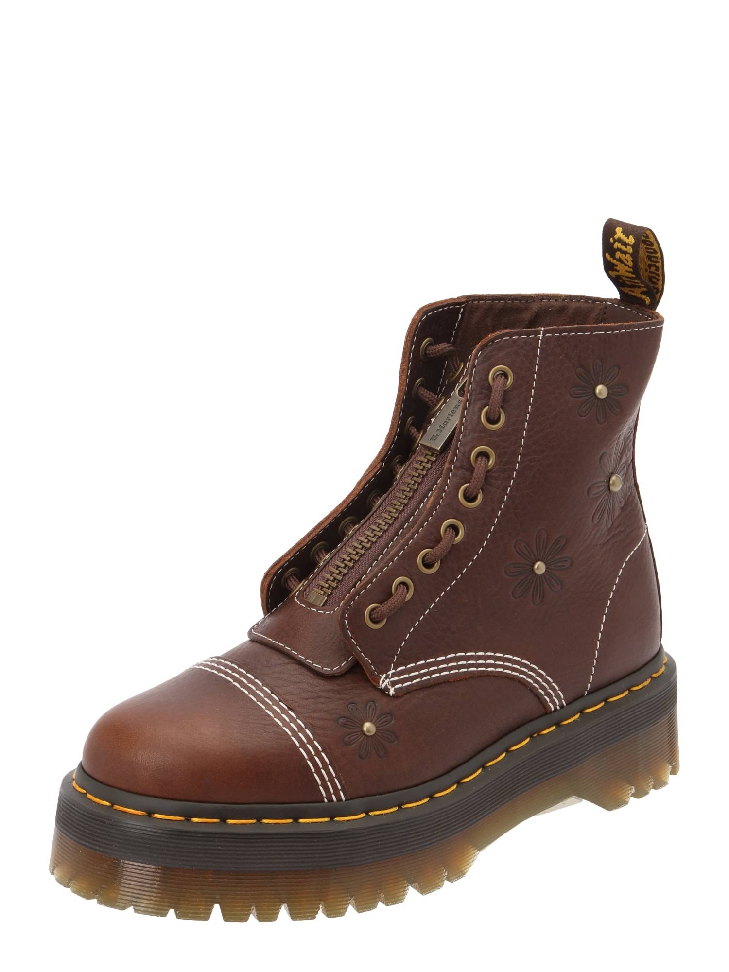 Dr. Martens Stövlett 'Sinclair Flower' kastanjebrun