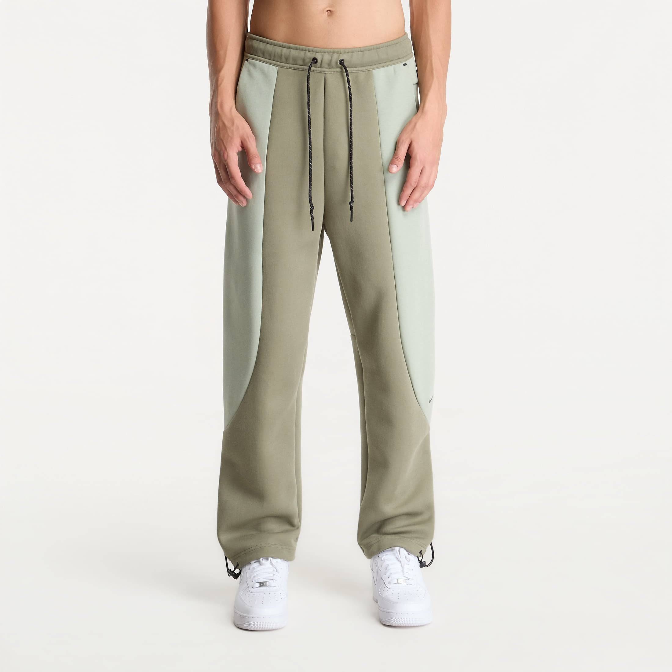 Joggingbukser Nike Tech Men's Color-Block Open-Hem Fleece Pants Silver Sage/ Jade Horizon/ Black XXL - Black - XXL
