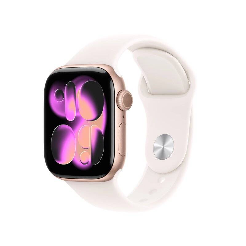Apple Watch Series 11GPS42mmRose Gold Aluminium Case med Light Blush Sport Band - S/M