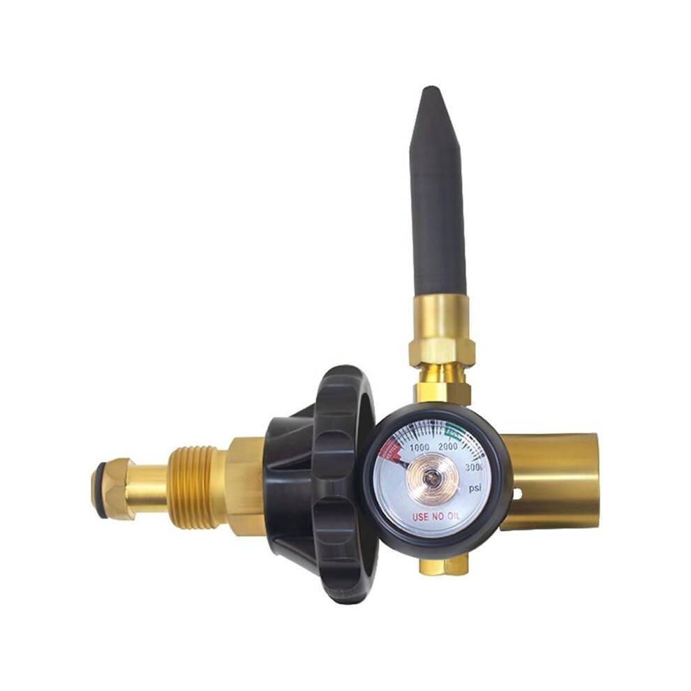 Helium Latex Balloon Filler Air Flow Inflator Regulator 0-3000 PSI with Gauge for CGA580 Tank Valve,Tank Regulator