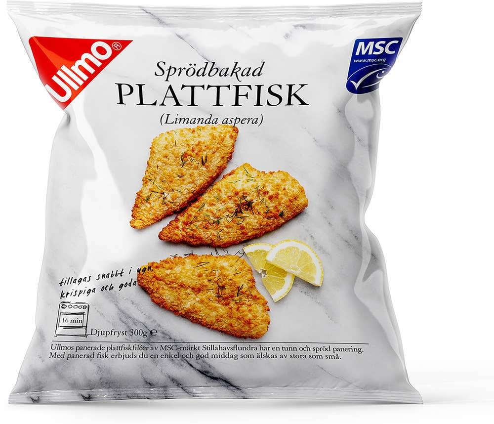 Sprödbakad Plattfisk MSC Fryst