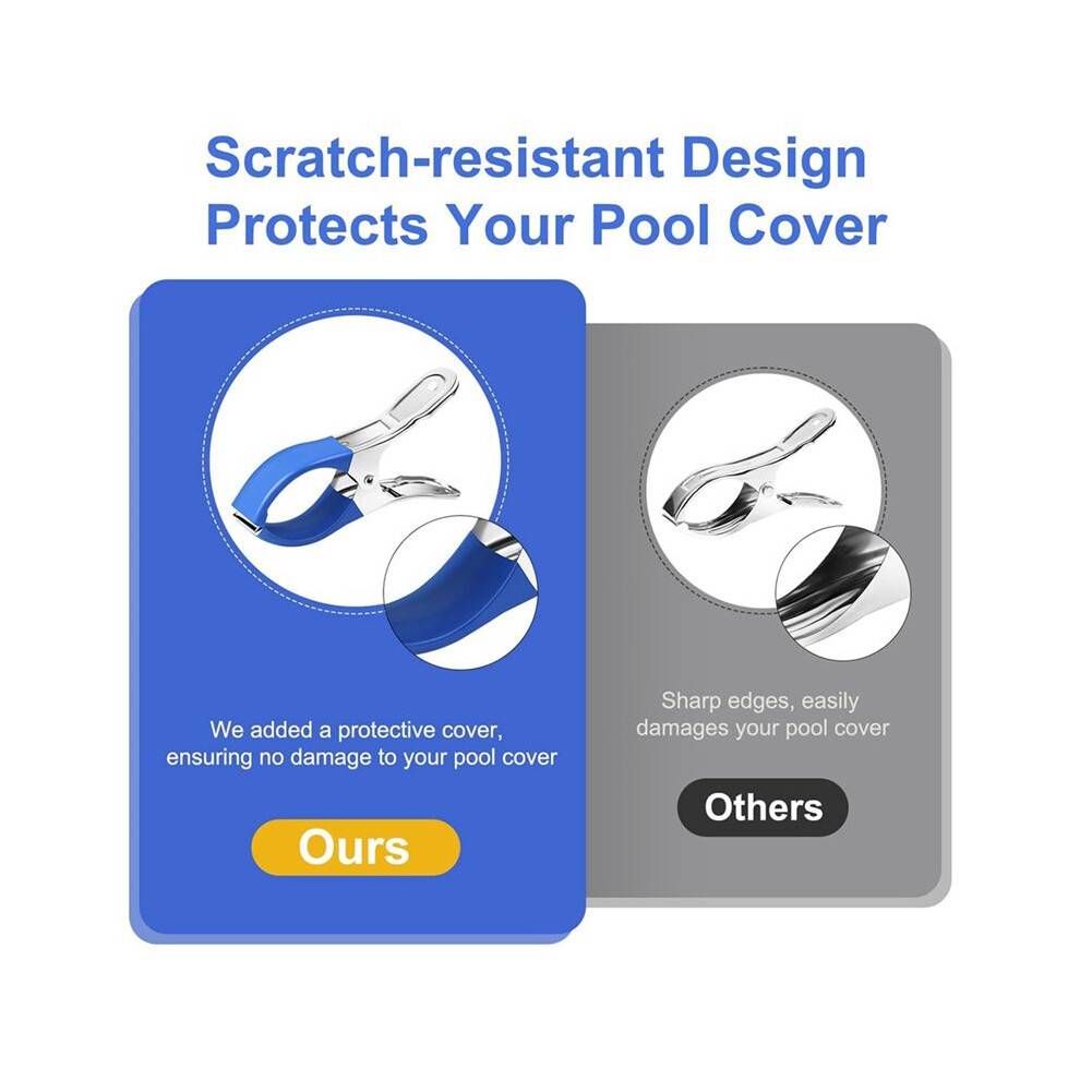 30Pcs Pool Cover Clips for Above Ground Pools, Pool Cover Clamps, Windproof Clips for Above Ground Pool Cover