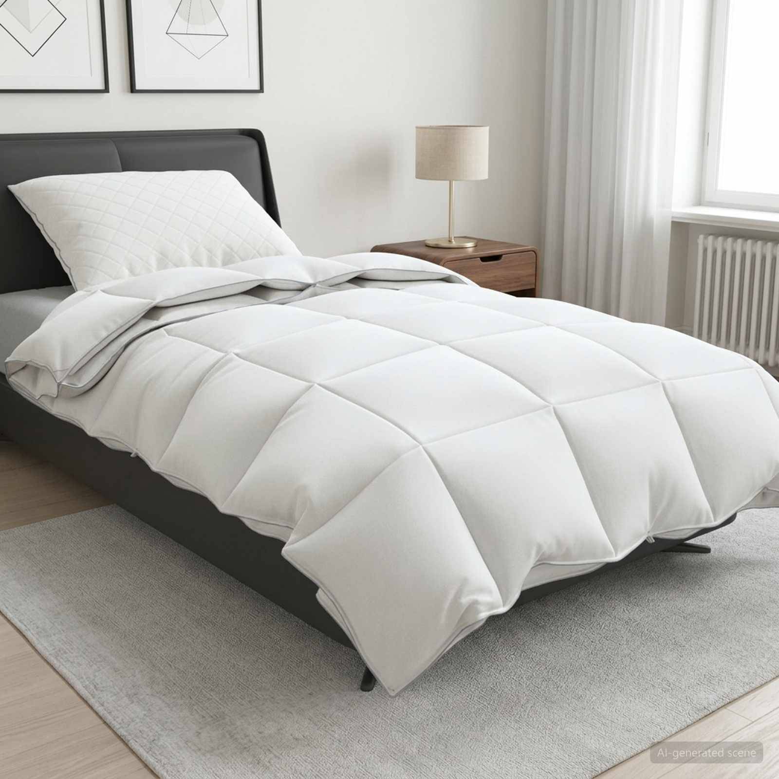 vidaXL 90% Gåsdun Täcke Set FULDA 2 pcs 152 x 203 cm Alla årstider Vit