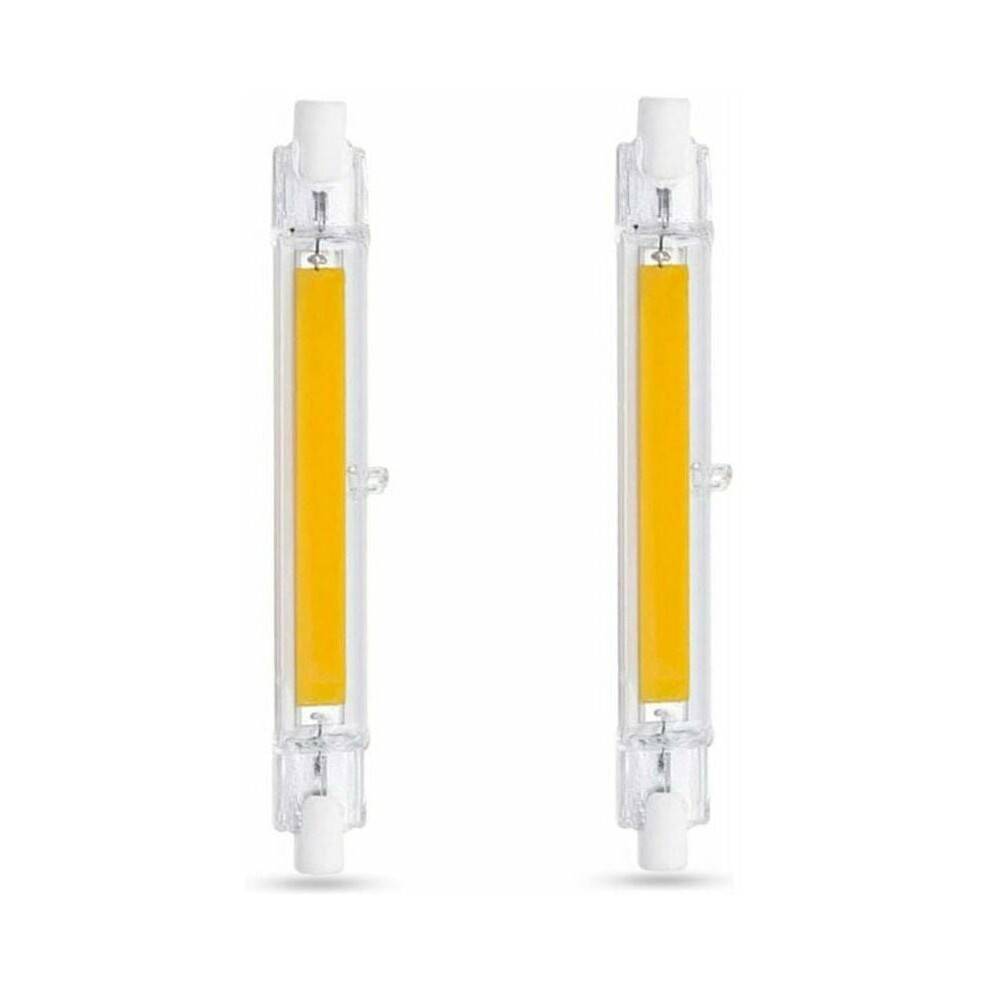 R7S LED-lampe til butiksvindue, energibesparende 10W 118mm glasskall ikke-dæmpbar 220V, svarende til R7S J118 80W 100W halogenpære, varm hvid