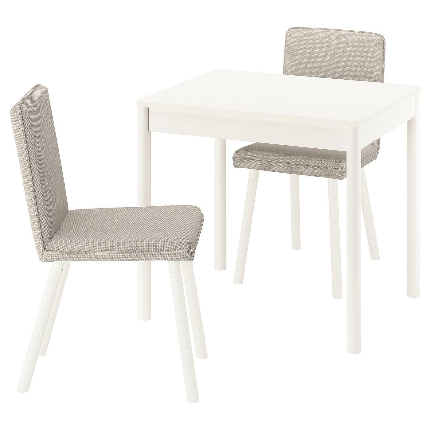TONSTAD / TONSTAD matgrupp 2 stolar, off-white, 80/120x70 cm