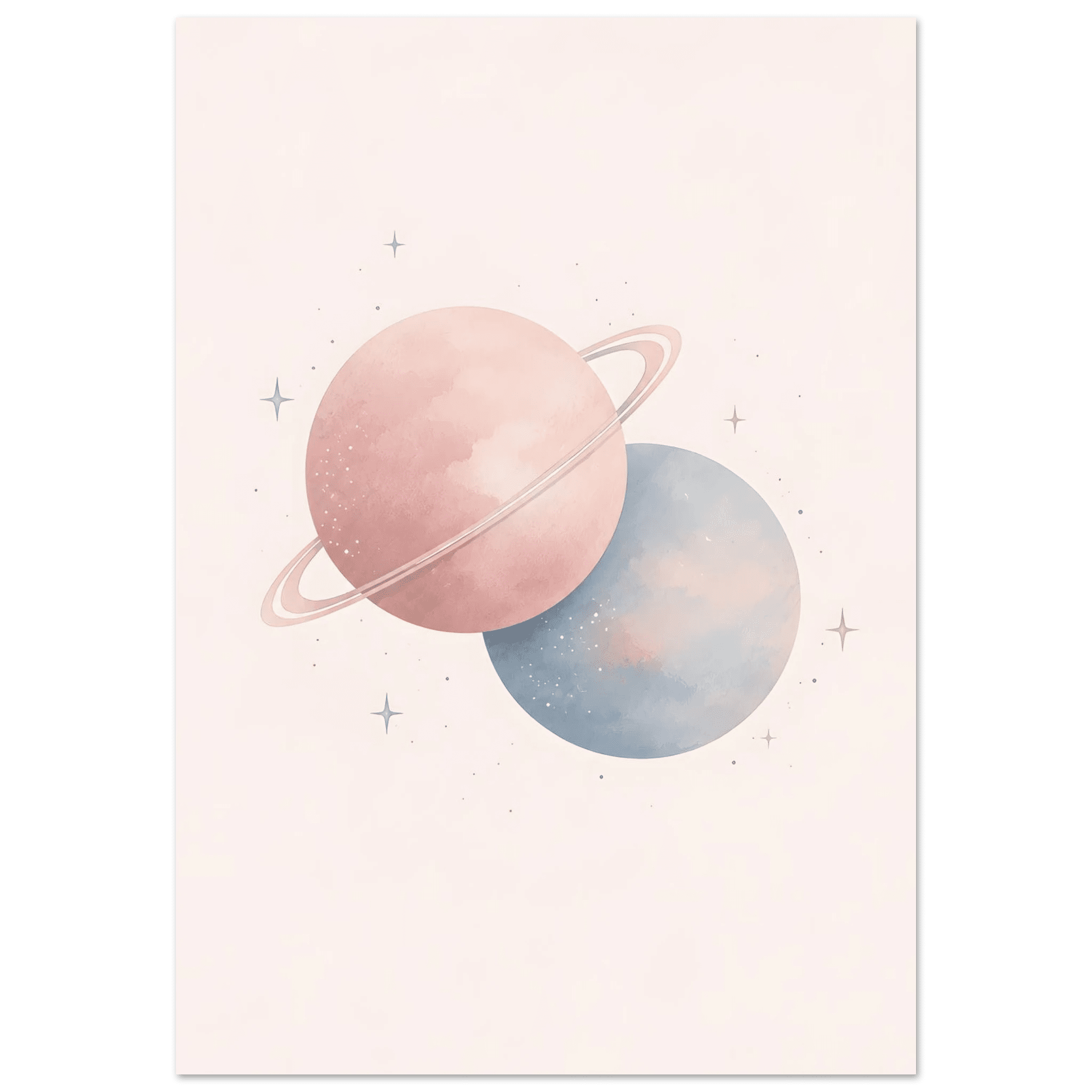Planeter rymdposter-70x100 cm / 28x40″ / Utan ram / -