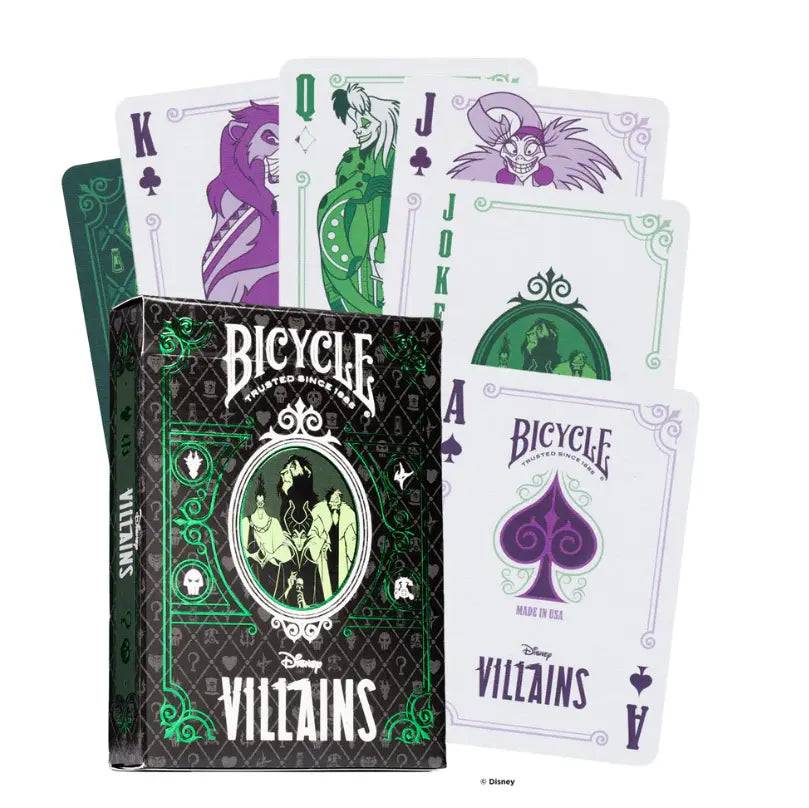 Bicycle Disney Villains Green playing cards