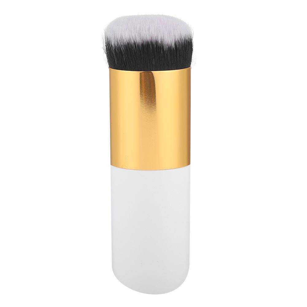 Rundhuvud Foundationpuderborste BB Cream Kosmetisk borste Sminkverktyg (Vitt guld)