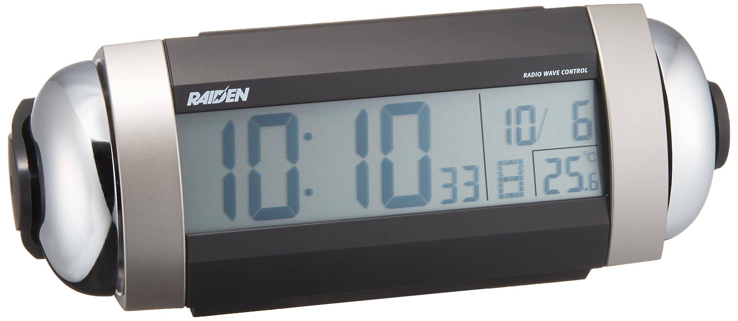 Seiko Clock Seiko Clock Alarm Clock Radio Wave Digital Loud Bell Sound PYXIS RAIDEN Silver Metallic NR530S SEIKO