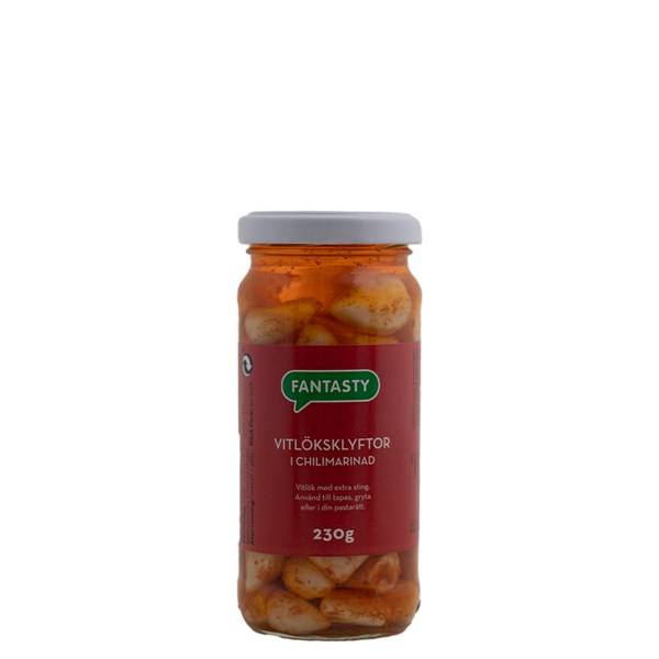 Vitlöksklyftor i chilimarinad 230g