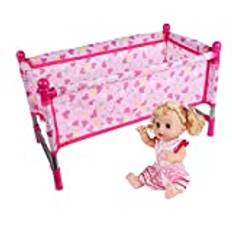 Docka Nursery Playset | Docklekset för flickor,Dock barnkammare lekset, 1st spädbarn docka tillbehör, Mini barnvagn Matstol Rocker Swing Spjälsäng Leksaker