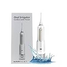 Bestgift Water Flosser för tänder, trådlös tandvård oral irrigator med 5 lägen 3 utbytbara jetspetsar och 170 ml vattentank, elektrisk uppladdningsbar IPX7 vattentät för hem/resor/tandhängslen vård