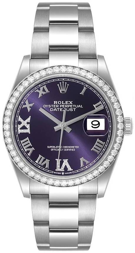 Rolex Herreur 126284RBR-0014 Datejust 36 Lilla/Stål Ø36 mm