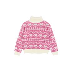 The New TNPerline Jacquard Pullover Ibis Rose Ibis Rose 9-10 Y  Rosa  9-10 år  kvinna