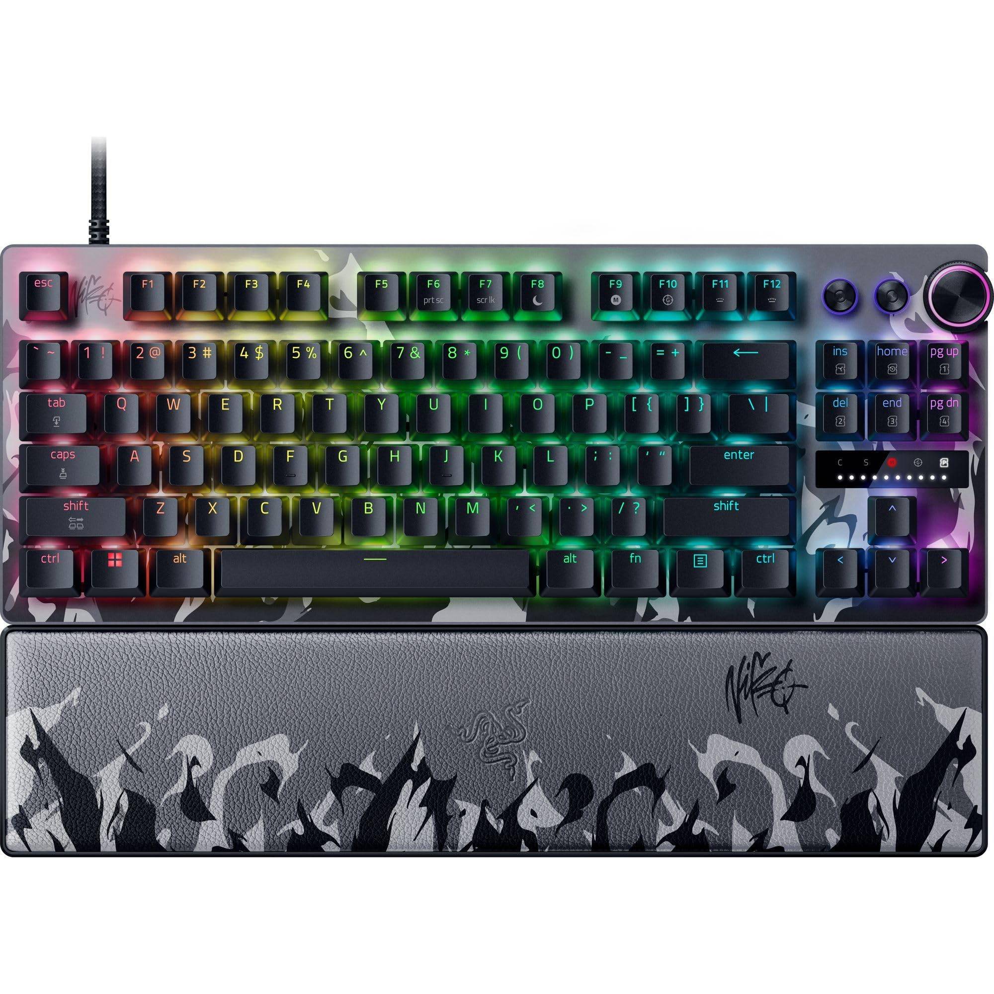 Compatible Rapid Trigger Razer Huntsman V3 Pro Tenkeyless 8KHz NiKo Edition Analog Gaming Keyboard with Adjustable Actuation Optical Switches Snap Tap
