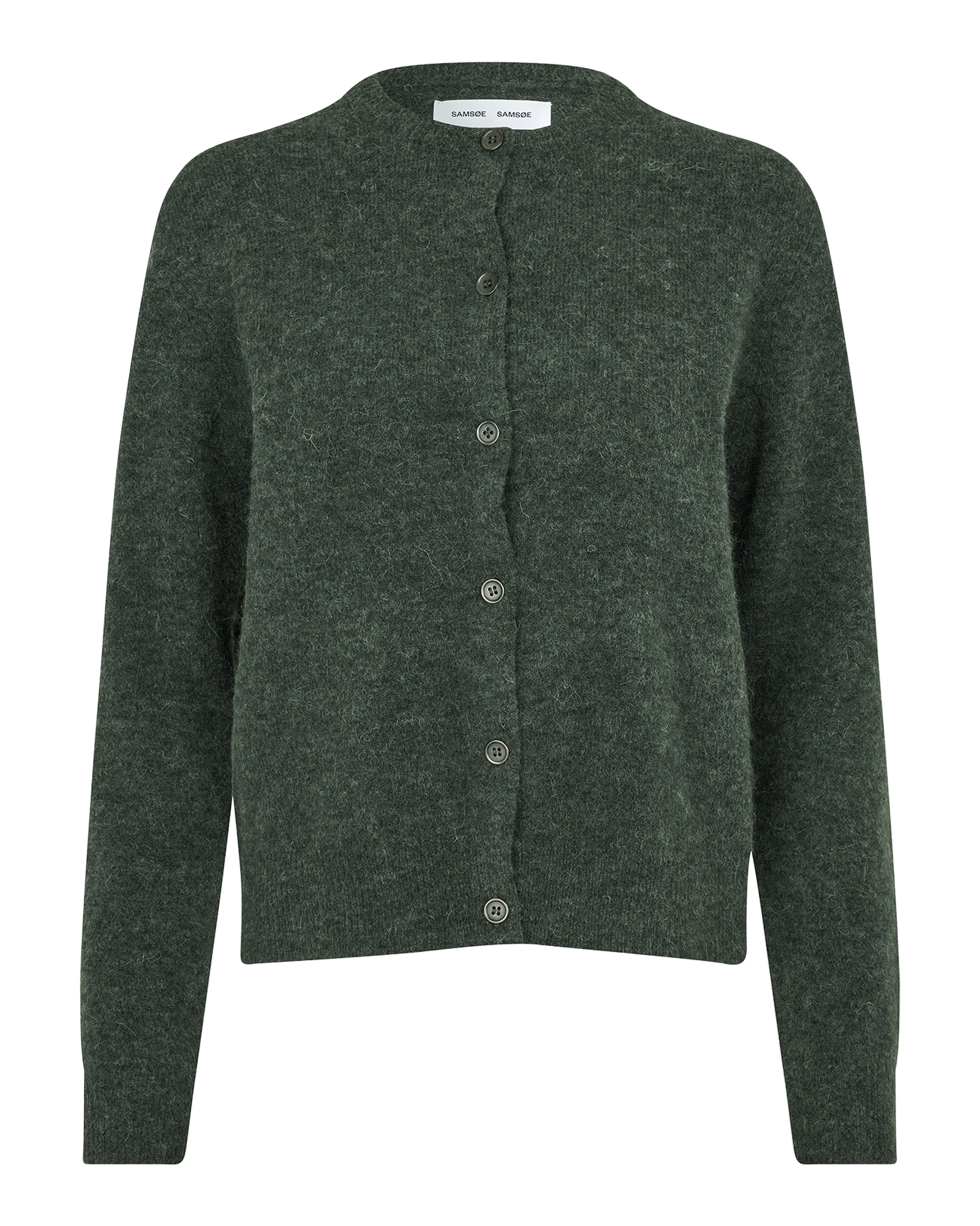 Nor Short Cardigan W Dark Evergreen Mel. (XS) - Grön (XS)