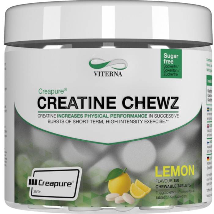 Viterna Creapure Creatine Chewz Lemon 150 tuggtabletter