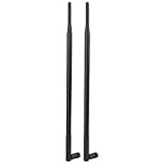 Biwwubik 12DBi 2,4 GHz WiFi-antenn med RP-SMA-kontakt för trådlös nätverksrouter, etc. 2-pack