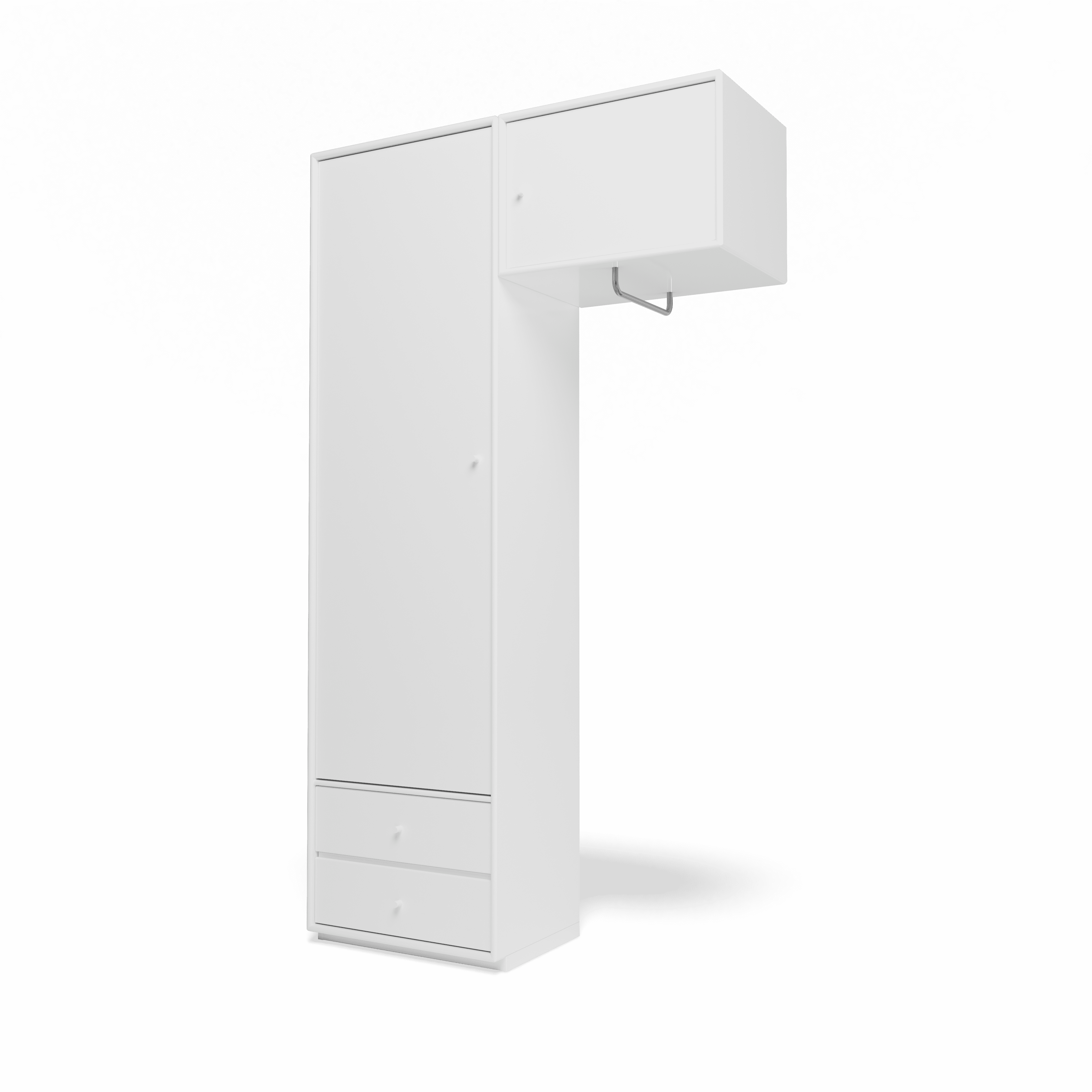 Attire II garderobe, inkl. sokkel 3 cm fra Montana New white - Jacobsen Plus