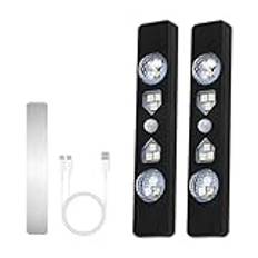 Interior LED-lampor, bilstämningsljus, 6,1 x 1,1 x 0,51 tum, fordon atmosfärslampor, ljudaktiverad fjärrkontroll, interiörbilljus för bil (flerfärgad)