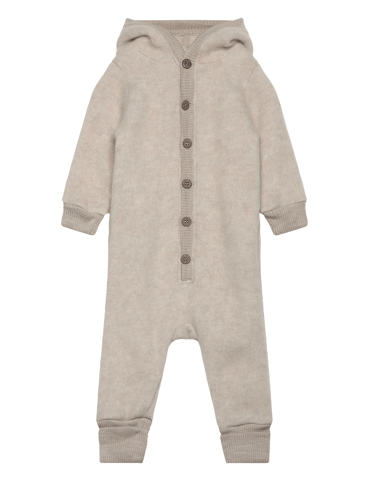 MIKK-LINE Wool Baby Suit W. Hood | Beige | 74