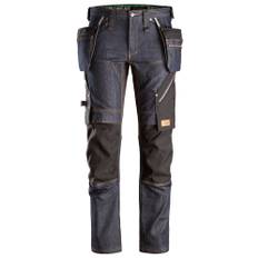 Snickers 6955 FlexiWork Denim Arbetsbyxor+ med hölsterfickor