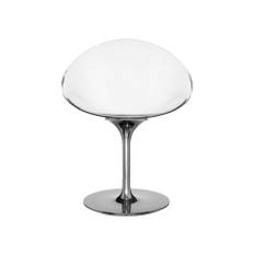 Kartell - Eroisi Swivel Armchair Transparent Crystal - Kontorsstolar - Philippe Starck - Transparent - Metall/Plast
