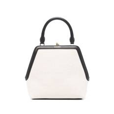 Jil Sander - Goji Square liten totebag - dam - kalvskinn/Tyg - one size - Neutral