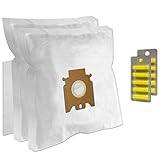 Set Med 10 Dammsugarpåsar + 10 Doft + Filter Lämplig För Miele S 252 I - S252I