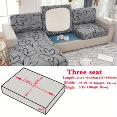 TEMU Stretchable Non-slip Sofa Cover - Modern Print Design, Elastic Slipcover For All , Machine Washable - Fits Single To Four-seater Sofas, Sofa For Living Room