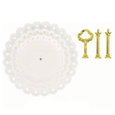 3 Tier Cupcake Stand Tray 13.8in Height Space Saving Lightweight Dessert Tower Display Holder for vit