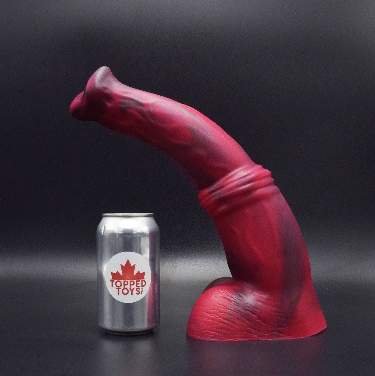 Topped Toys Pegasus 105 Forge Red, premium silicone dildo 33.7 x 8.4 cm.