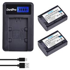 DuraPro 2Stk. NP-FH50 NP-FH50 Akku + LCD-USB-Ladegerät für Sony NP-FH30, NP-FH40, NP-FH50, NP-FH60, NP-FH70 H-Serie; Sony DCR-SR32, DCR-SR33, DCR-SR35, DCR -SR36, DCR-SR37, DCR-SR38 Handycams