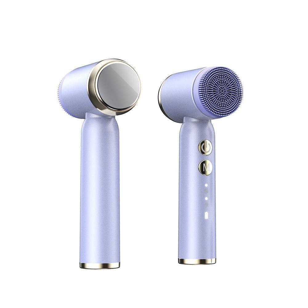 Household Facial Cleansing, Face Washing, Six-in-one Cleansing Brush, Electric Waterproof Facial Cleanser, Cleaning and Beauty Instrument ljus lila färg